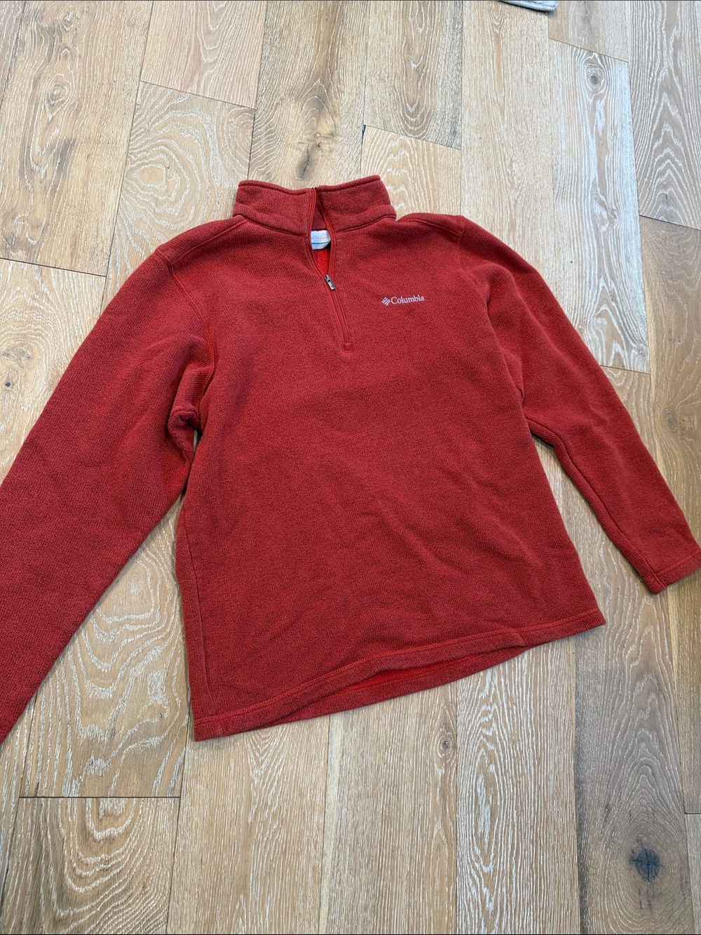 Columbia Rust Orange Quarter Zip Pullover Size Medium
